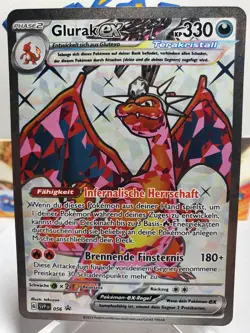 Pokemon Karte Glurak ex Full-Art I SVP DE 056 I Black Star Promo I Deutsch I NM - Image 1