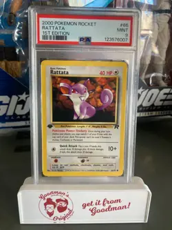 2000 Pokemon Team Rocket - RATTATA #66 (1st Edition) - PSA 9, MINT - Image 1