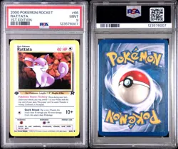 2000 Pokemon Team Rocket - RATTATA #66 (1st Edition) - PSA 9, MINT - Image 5