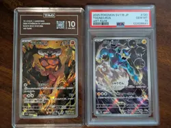 Landorus TAG 10 & Thundurus PSA 10 Pokemon Black Bolt Japanese - Image 1