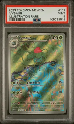 2023 POKEMON MEW EN-151 ILLUSTRATION RARE #167 IVYSAUR PSA 9 - Image 1