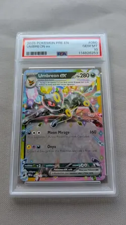 2025 POKEMON PRE EN-PRISMATIC EVOLUTIONS #060 UMBREON EX PSA 10 GEM MT - Image 1