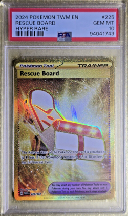 PSA 10 Gem Mint 2024 Pokemon TWM English Rescue Board Hyper Rare 225/167 - Image 1