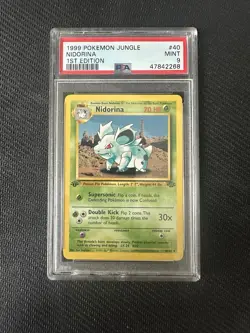 1999 Pokemon Jungle Nidorina 1st Edition PSA 9 - Image 1