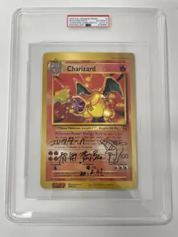 Pokemon Card PSA Auth 10 Gem MT Arita Sketch CoroCoro Jumbo Charizard 4/102 - Image 1