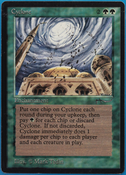 Cyclone Arabian Nights NM Green Uncommon MAGIC MTG CARD (ID# 494555) ABUGames - Image 1