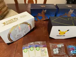 Lot of 5 Empty Pokemon ETB Boxes (No Cards) With Misc Accs (Dice, Etc.) - Image 2