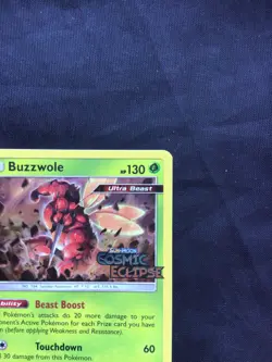 Pokemon Cards: Cosmic Eclipse Prerelease Promo: Buzzwole SM218 - Image 4