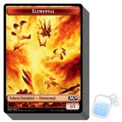 10 pcs ELEMENTAL TOKEN (FULL-ART)(7/12) Core Set 2020 M20 Magic MTG MINT CARD - Image 1