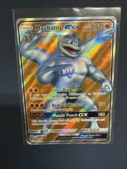 Pokemon TCG Machamp GX Holo Full Art Ultra Rare Card Burning Shadows 135/147 - Image 1
