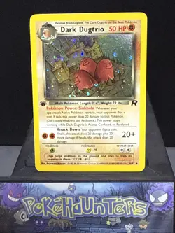 Pokemon Card Dark Dugtrio 6/82 1st Edition Team Rocket Holo Set Light Play - Image 1