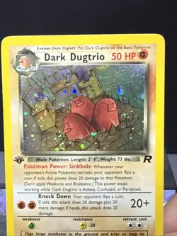 Pokemon Card Dark Dugtrio 6/82 1st Edition Team Rocket Holo Set Light Play - Image 2