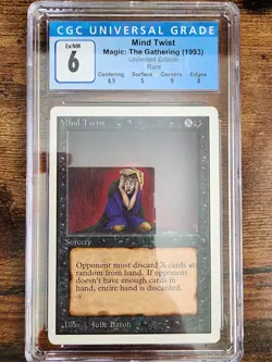 MTG Mind Twist ⭐UNLIMITED Edition ⭐CGC GRADED 6 subs: 8.5, 5, 9, 8 ⭐ 1993 Magic - Image 1