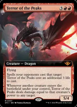 MTG Terror of the Peaks - Extended Art, NM-Mint, English Outlaws of Thunder Junc - Image 1