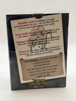 New! Vintage 1996 Ultra Pro Clear Deck Protector 100 Sleeve Rembrandt Sealed - Image 3