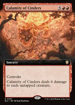 x1 Calamity of Cinders - Extended Art R MTG Commander: Bloomburrow M/NM, English - Image 1