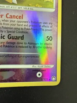 Pokemon TCG Mysterious Treasures Alakazam 2/123 Reverse Holo NM - Image 2