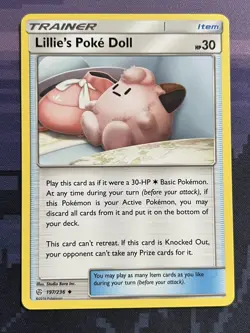 Lillie's Poke Doll 197/236 Pokemon TCG Sm-Cosmic Eclipse Regular (Light Play) - Image 1