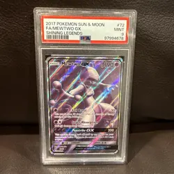 Pokemon S&M Shining Legends Mewtwo GX 72/73 Full Art Ultra Rare Holo Foil PSA 9 - Image 1