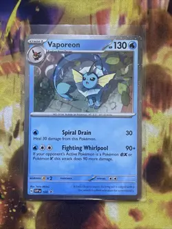 Pokemon TCG Vaporeon SVP168 Cosmos Holo Promo Pokemon Scarlet & Violet NM - Image 1
