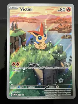 Pokemon TCG Black Bolt White Flare: Victini Promo Illustration Rare SVP208 - Image 1
