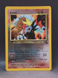 Pokemon TCG Entei 34 Reverse Holo Promo Black Star Movie Promo Lp - Image 1