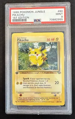 1999 Pokemon Jungle 1st Edition Pikachu PSA 9 #60 - Image 1