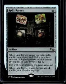 Split Screen FOIL Unstable NM Artifact Rare MAGIC THE GATHERING CARD - Image 1