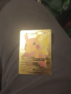 Pikachu V 170/185 Gold Foil Pokemon FAN ART Card HP 190 (TCG) - Image 1
