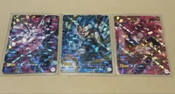 Out of Print Dragon Ball Carddass LR Trading Card Game 3 Card Set Goku Vegeta Be - Image 1