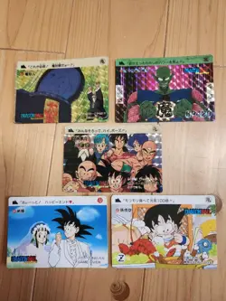 Dragon Ball 1989 Hologram Trading Card Set of 5 Collectible - Image 1