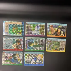 Dragon Ball Z PP Card Set Characters Power Level 200000 600000 Used - Image 1