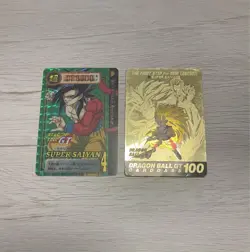 Dragon Ball GT Card Set Holographic Trunks Super Saiyan Collectible Used - Image 1