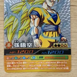 Son Goku Super Saiyan 3 SS3 SP-003-III Dragon Ball Z Data Carddass Secret Card - Image 4