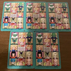 Dragon Ball Z Visual Adventure 5 Card Set 1995 Collectible Anime Cards - Image 2