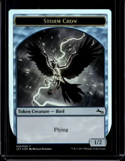 1x Storm Crow | FOIL TOKEN 005/020 | Unstable | MTG Magic Cards - Image 1