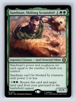 Sandman, Shifting Scoundrel #112 Regular Rare MTG 2025 Marvel's Spider-Man (SPM) - Image 1