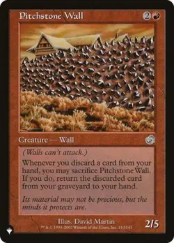 Pitchstone Wall - Light Play MTG The List - Image 1