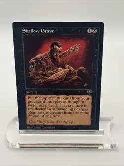 Shallow Grave Mirage 1996 Near Mint Never Played Mtg Magic The Gathering - Image 1