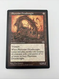 Phyrexian Dreadnought Mirage 1996 Near Mint Mtg Magic The Gathering Pete Venters - Image 5
