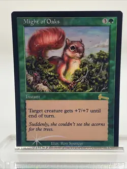 Might Of Oaks FOIL Urza’s Legacy Near Mint Never Played Mtg Magic The Gathering - Image 1