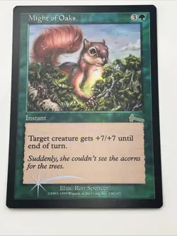 Might Of Oaks FOIL Urza’s Legacy Near Mint Never Played Mtg Magic The Gathering - Image 4