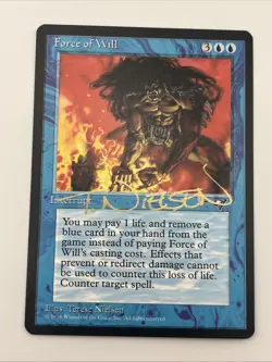 Force of Will Signed By Terese Nielsen Alliances Near Mint Mtg Magic Gathering - Image 4