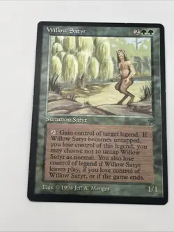 Willow Satyr Legends Very Good Magic The Gathering Mtg 1994 MP - Image 4