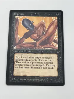Magic MTG Legends Imprison Excellent LP Banned DISAVOWED CARD 1994 - Image 4