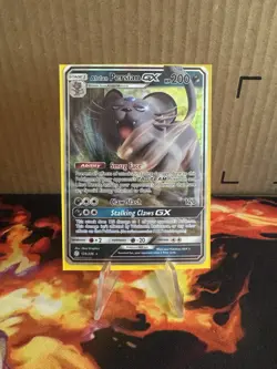 Alolan Persian GX 129/236 SM Cosmic Eclipse Holo NM Full Art Rare Pokemon TCG - Image 1