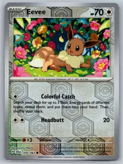 NM Eevee 050/064 Reverse Holo Shrouded Fable Pokemon 2024 - Image 1