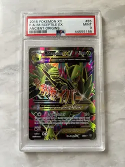 2015 Pokemon XY F.A./M Sceptile EX Ancient Origins #85 PSA 9 - Image 1