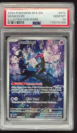 2024 Pokemon Sv Shrouded Fable Munkidori Illustration Rare 072/064 PSA 10 - Image 1