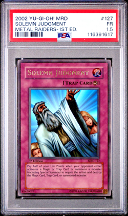 PSA 1.5 1ST EDITION Solemn Judgment MRD-127 Metal Raiders Ultra Rare YUGIOH - Image 1